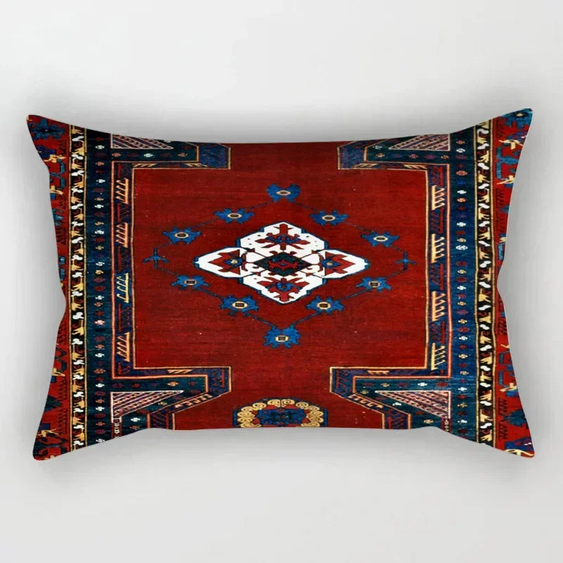 Rectangular Ethnic Mandala Throw Pillow Cover, Bohemian Style