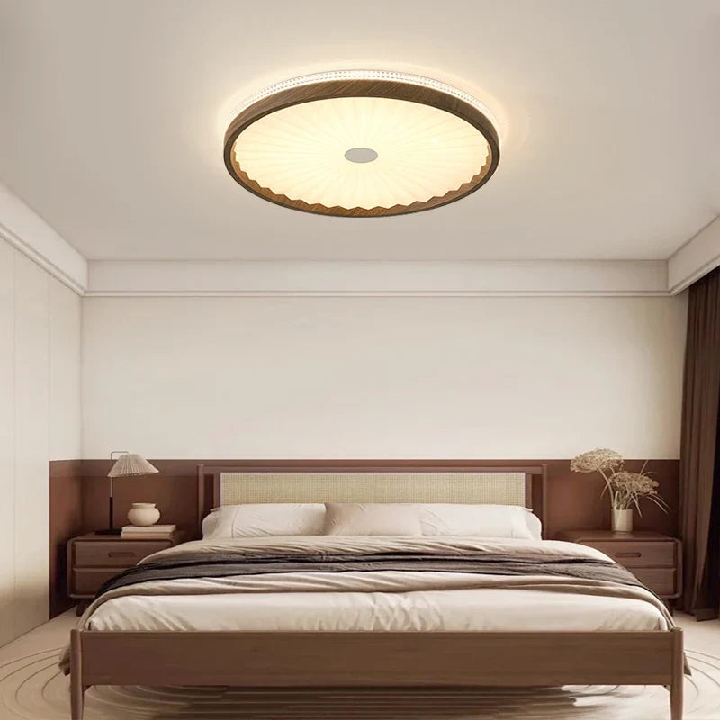 Round ceiling lamp in medieval style wabi-sabi for elegant interior