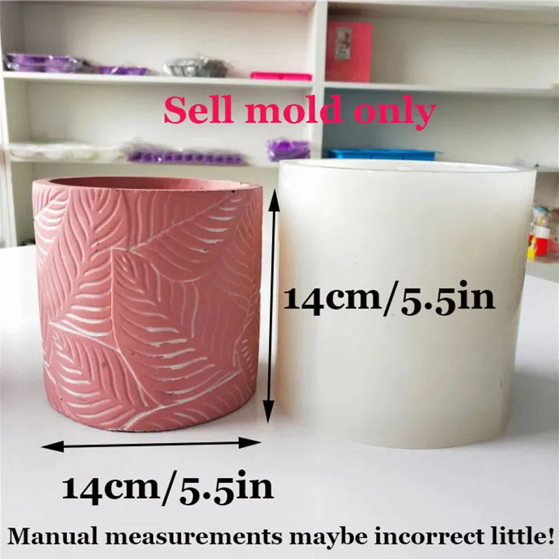 Silicone moulds for flower pots leaf motifs 2024 - view 2