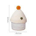 Hand Woven Cotton Basket for Decorative Storage - Yellow