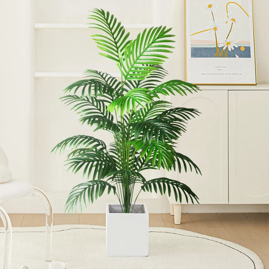 Large artificial tropical foliage interior decoration outside - view 3