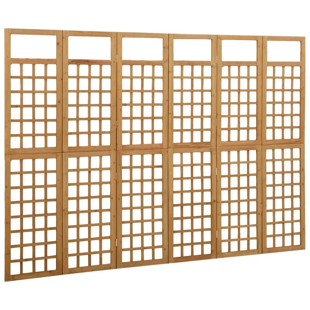 6-panel pine wood separation wall 242,5x180 cm - view 3