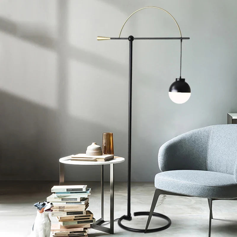 Creative fishing floor light for interior