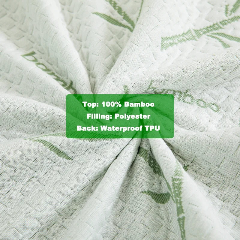 2pcs Waterproof Bamboo Pillowcases (Without Core), Cooling & Soft & Anti-bacterial Pillow Protectors With Zipper Pillow Cover - view 4