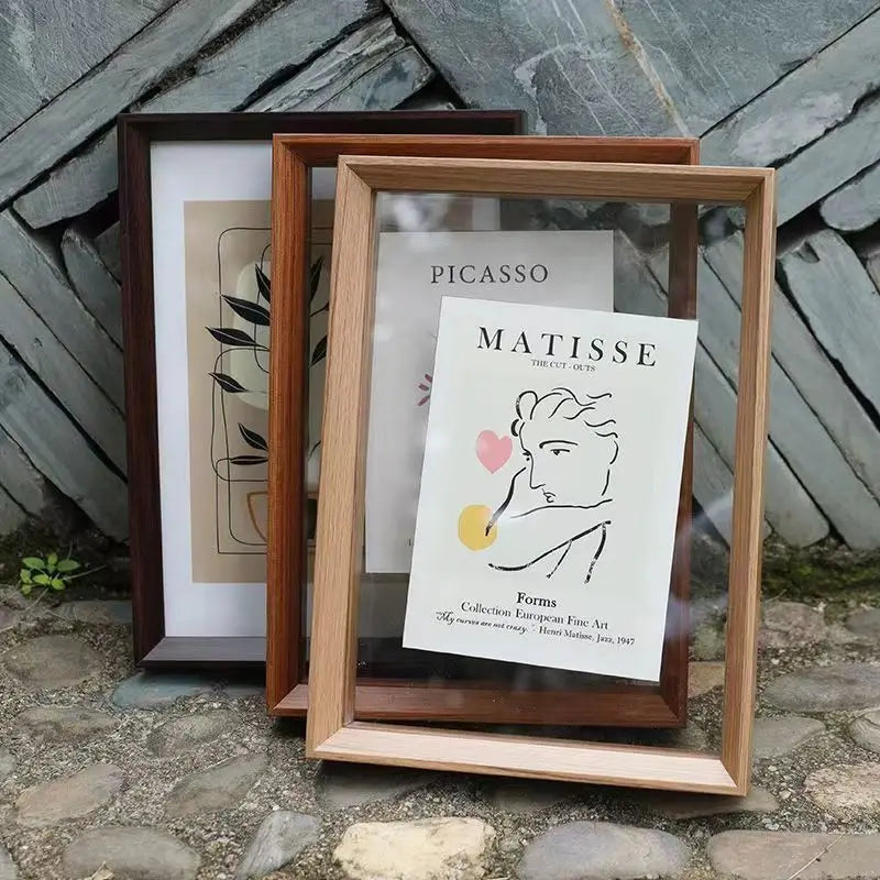 Wall-Hanging, Desktop Solid Wood Photo Frame Transparent Acrylic Frame For Framing Photos, Paintings, Posters, Certificates - view 3