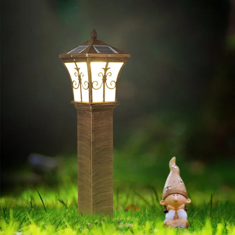Decorative led solar lamp for garden and path - view 2