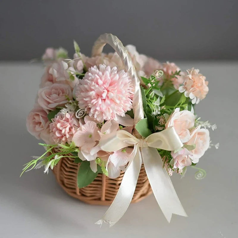 Handmade wedding flower basket for storage and picnic - view 5