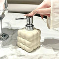 Ceramic Liquid Soap Dispenser, 300 ml, Cream or Silver - Cream Color / 300 ml