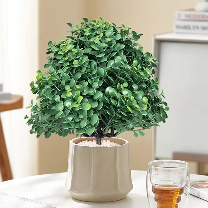 Small artificial eucalyptus tree for interior and exterior decoration - view 3