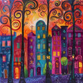 Painting by landscape numbers with frame for artisanal decoration - 9958013 / DIY Frame 20x30cm