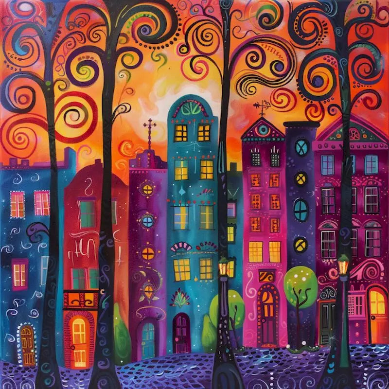 Painting by landscape numbers with frame for artisanal decoration - 9958013 / DIY Frame 20x30cm