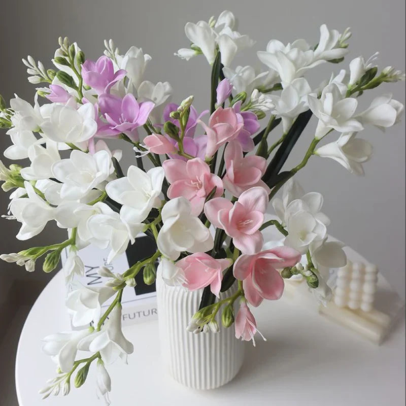 Artificial flowers orchids wedding bouquet elegant decoration - view 2