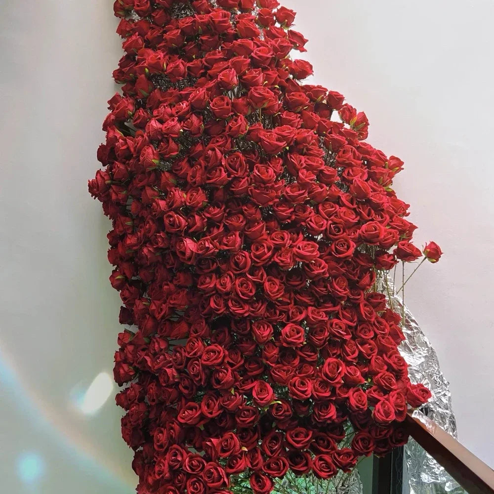 100 artificial rose wines set for wedding decoration party - view 3