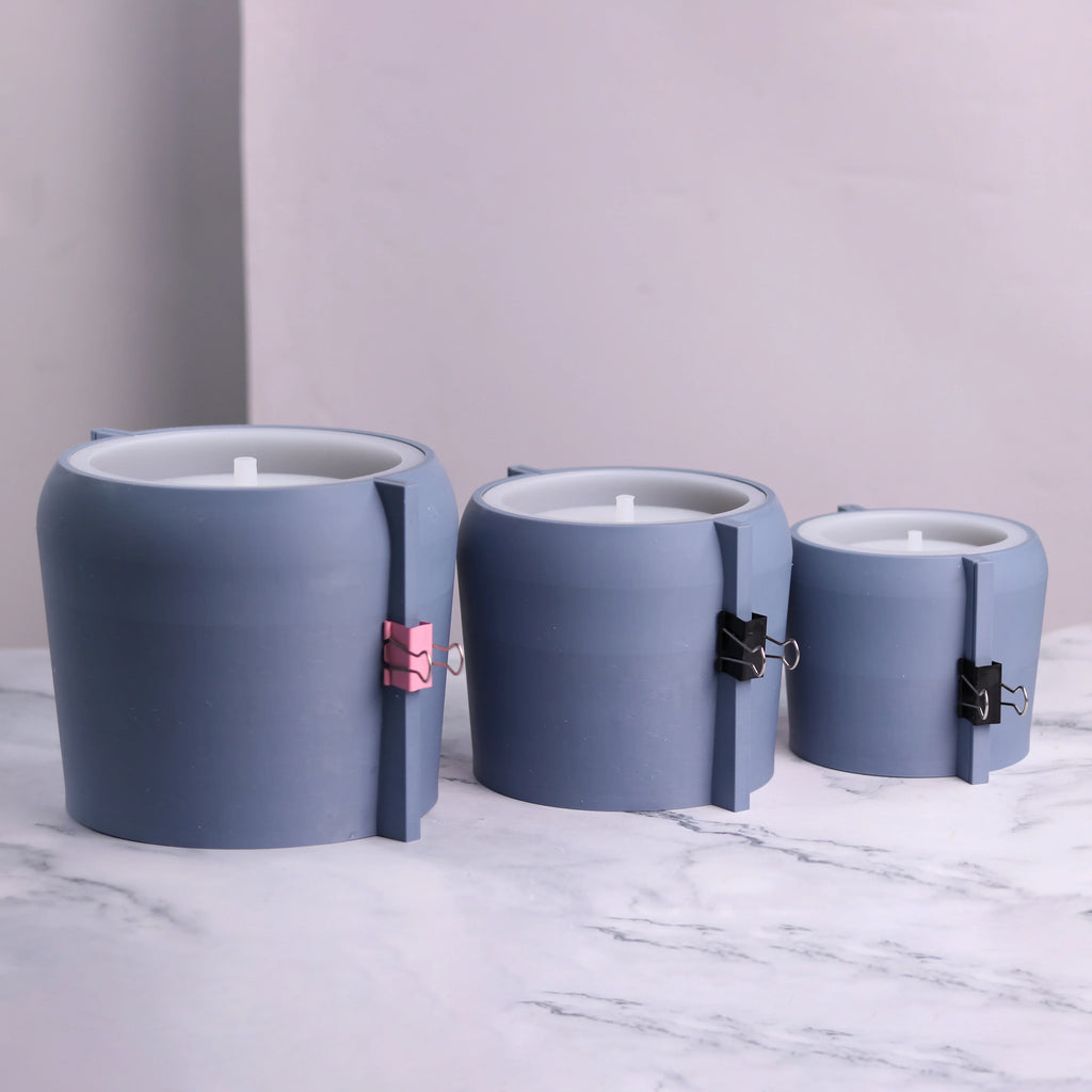 Large Size Planter Pot Mold Concrete  Planter Pot Silicone Molds DIY Clay Plaster Mold Creative Flower Pot Silicon Molds - view 3