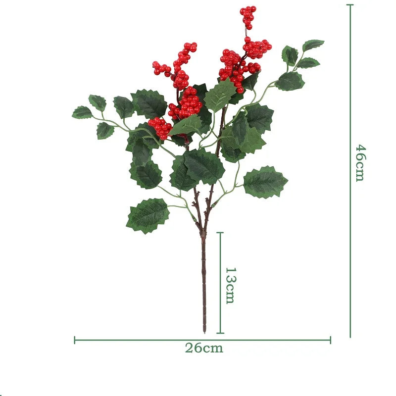 Artificial plants decorative bouquet for wedding and garden - 606Fruits rouges verts
