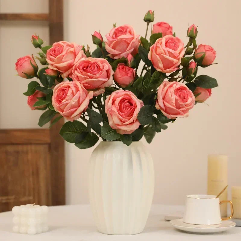 Romantic Artificial Silk Rose Vine for Home Decor - view 3