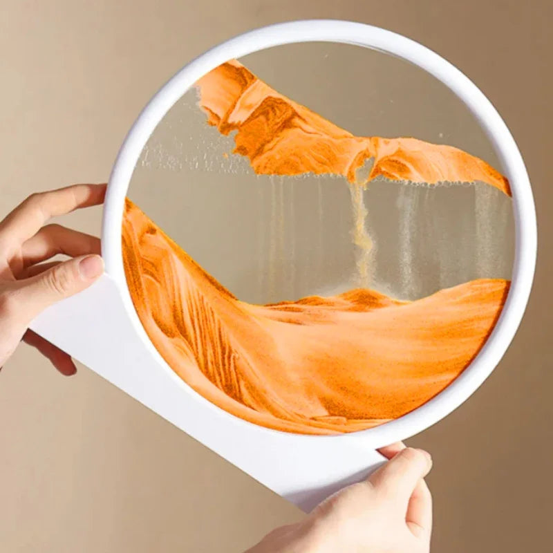 Glass hourglass 3d sand landscape in motion artistic decoration - view 4