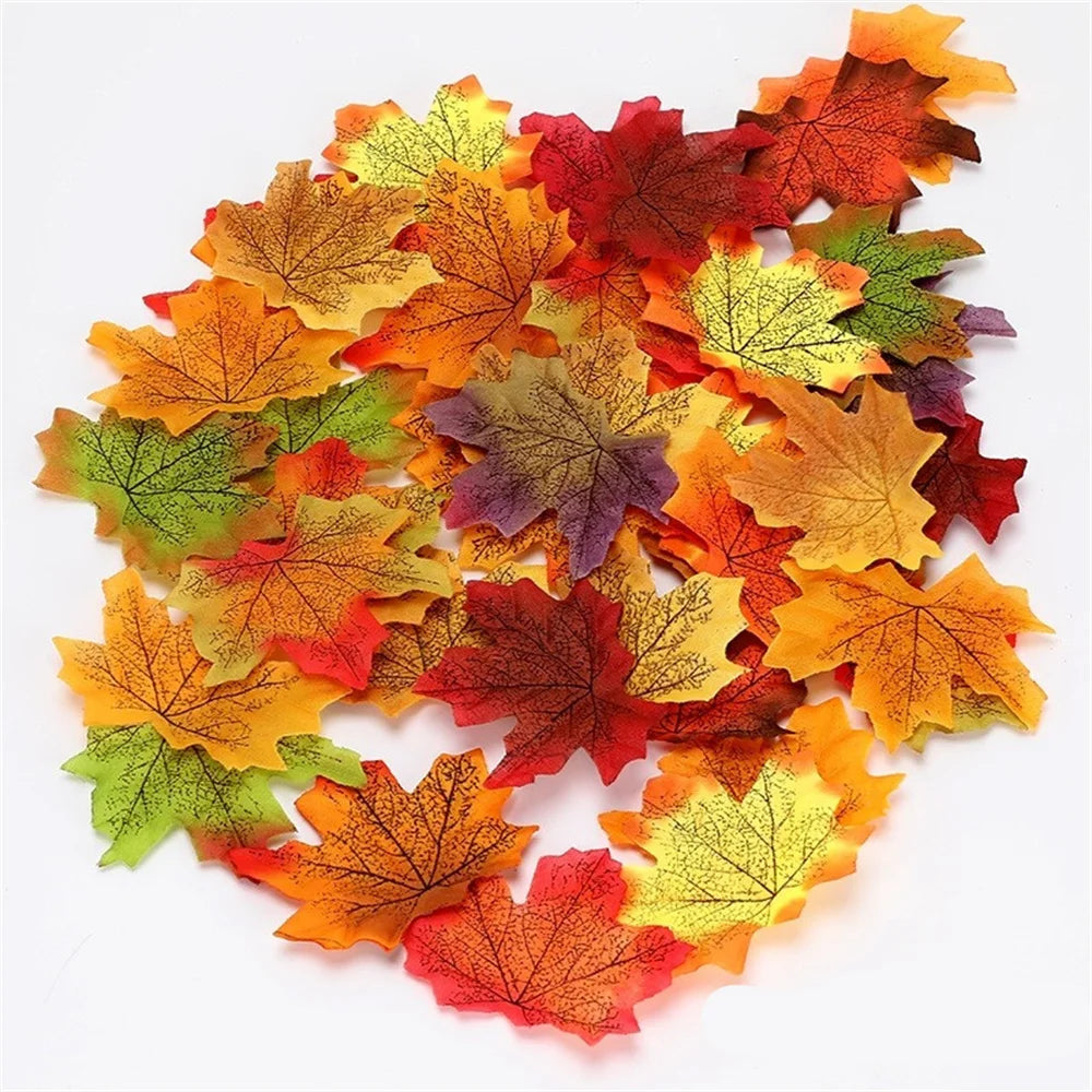 Set of 50 maple leaf decorations for parties and events