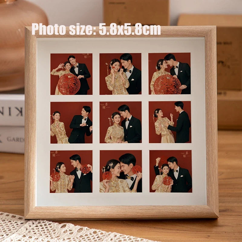 Vintage wooden picture frame for wall decoration - 23x23cm-9 1 / 23x23cm