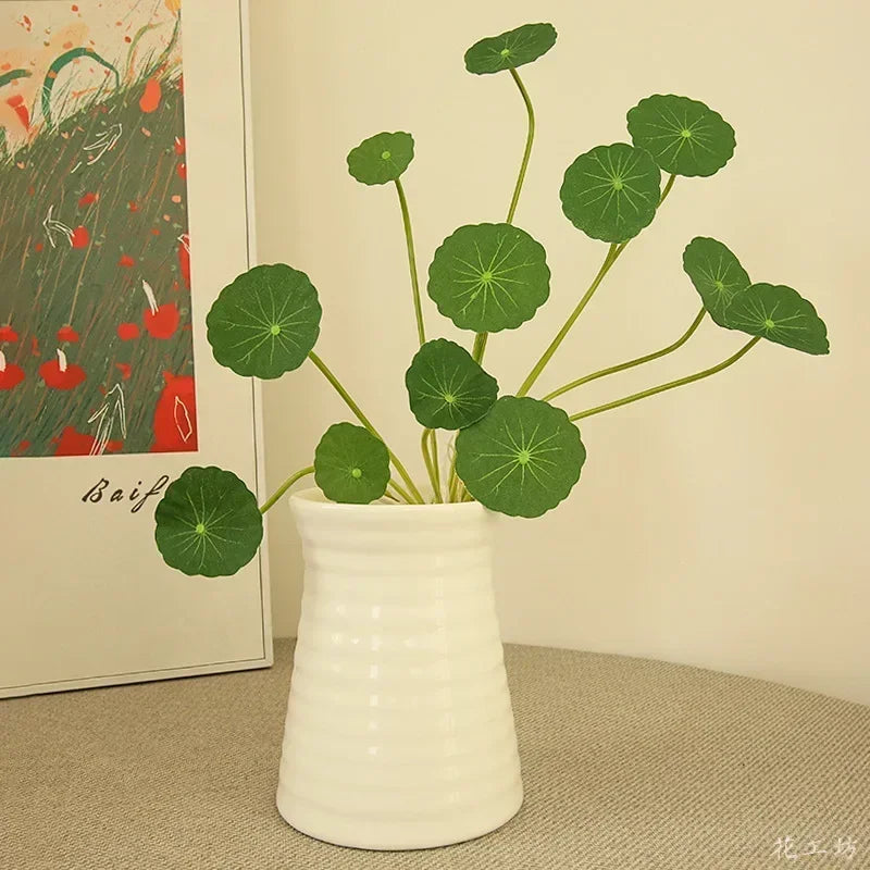 Artificial plant decoration green leaves lotus for indoor and outdoor - view 6