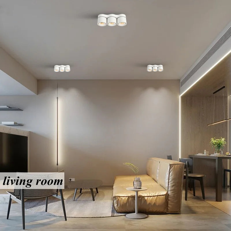 Variable intensity folding rotary led spotlights for interior lighting - view 7