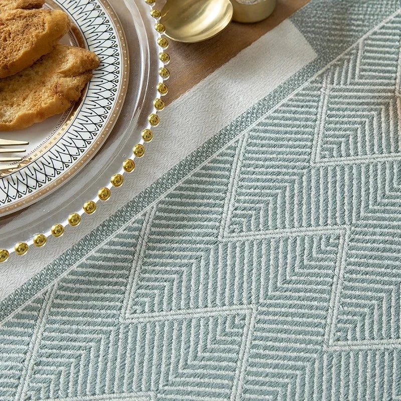 Waterproof table runner modern geometrical design - view 3