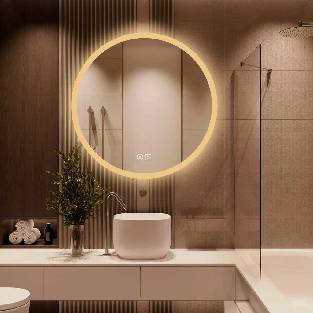 Round light mirror with touch switch and anti-fog function - view 4