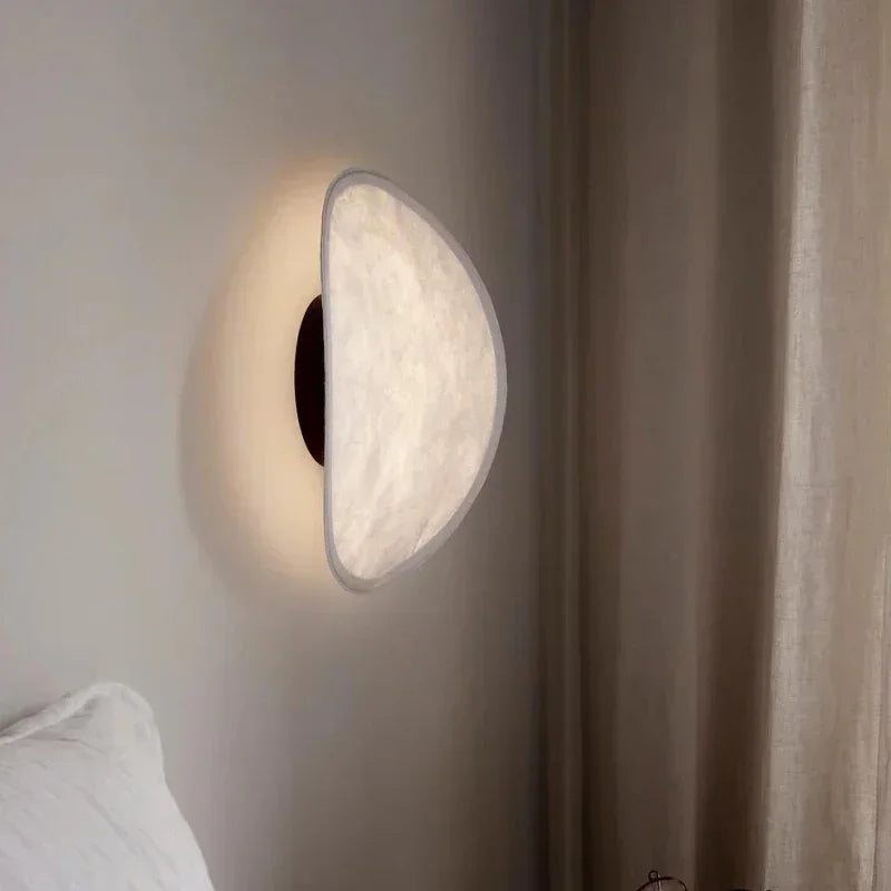 Modern minimalist wall sconce in fabric for interior decoration