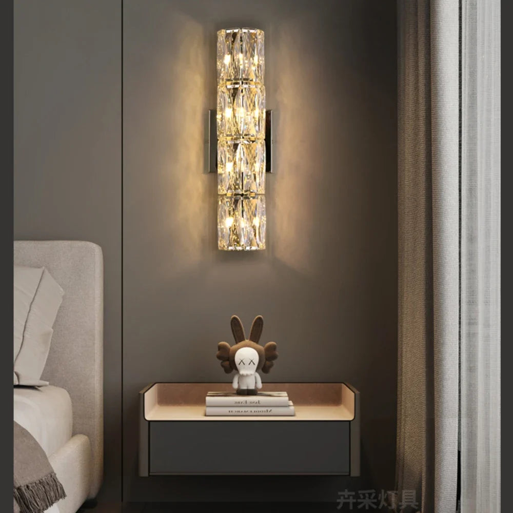 Modern wall sconce crystal for elegant interior decoration