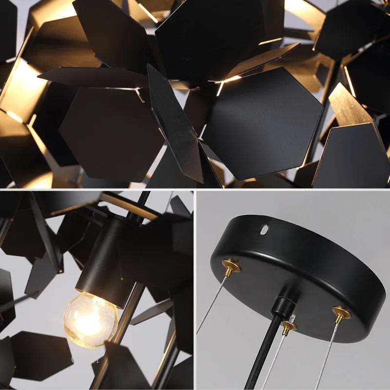 Modern led chandelier in iron for interior decoration - view 5