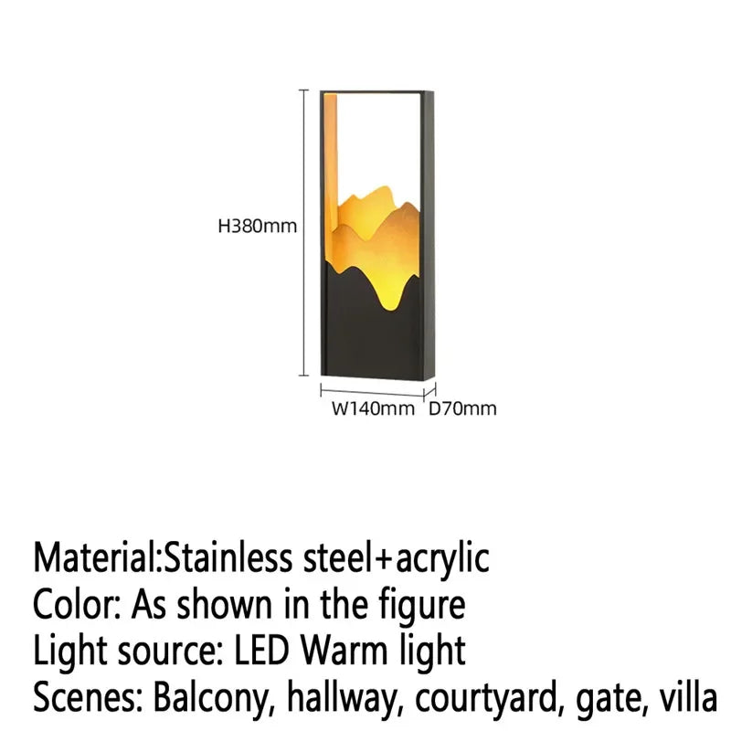 Led outdoor lamp for garden and courtyard - U  H38CM Electric
