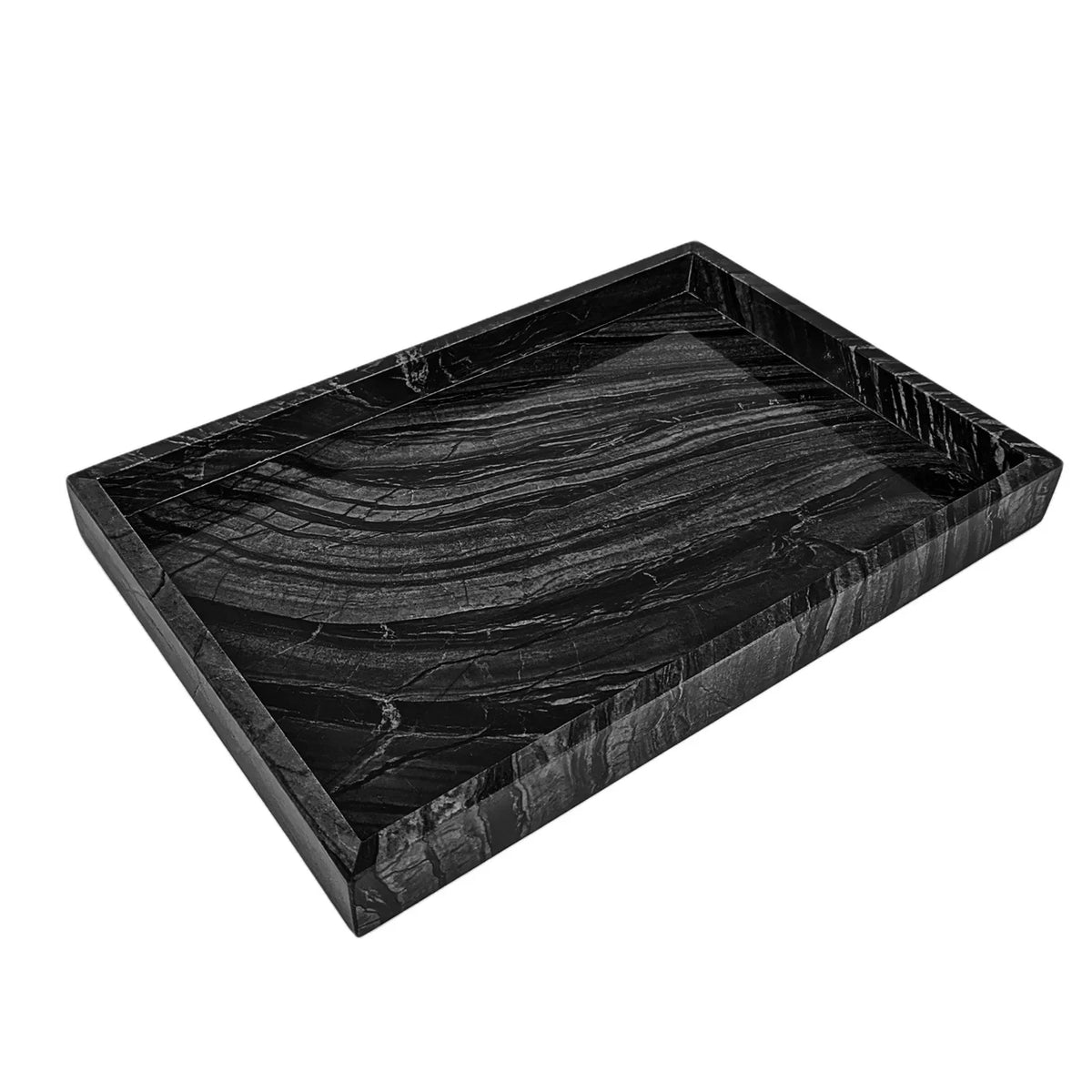 Storage box in travertine and natural marble luxury - Old Wood Grain