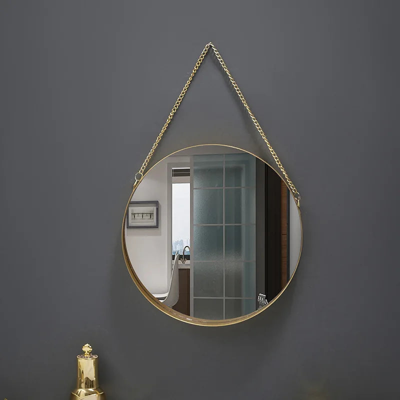 Creative round wall mirror for interior decoration and makeup - view 4