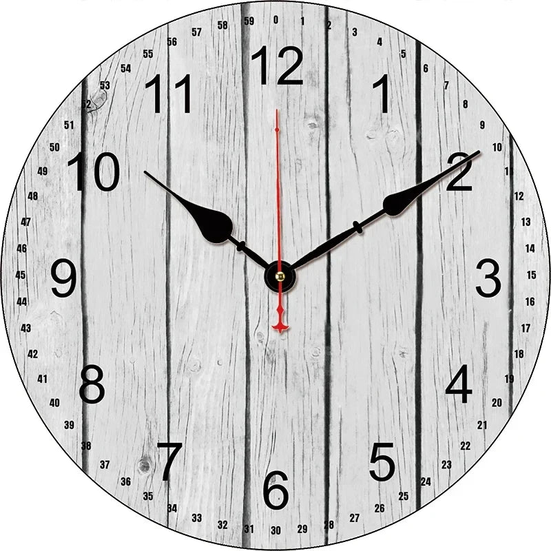 Vintage wall clock in decorative and silent wood - 20-1068 / 8 inches (20cm)