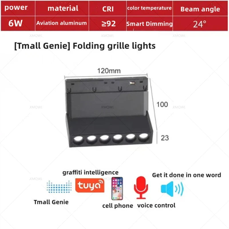 Intelligent voice-controlled lamp with integrated lighting - Tmall Intelligence / 1 pcs 6W Spotlight