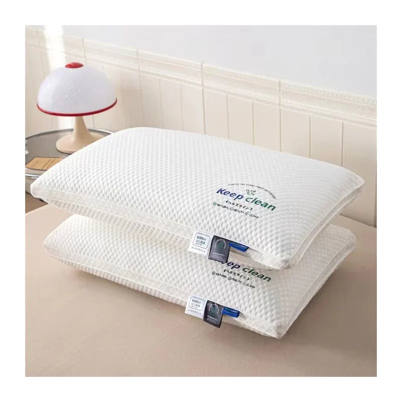 3D Neck Pillow with High Elasticity and NonCollapse, Soft Neck Protection, Single PersonSleeping Pillow, Hotel Home Bedding - white / 48-74