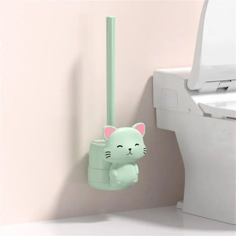 Toilet brush for cleaning squat pit - Green