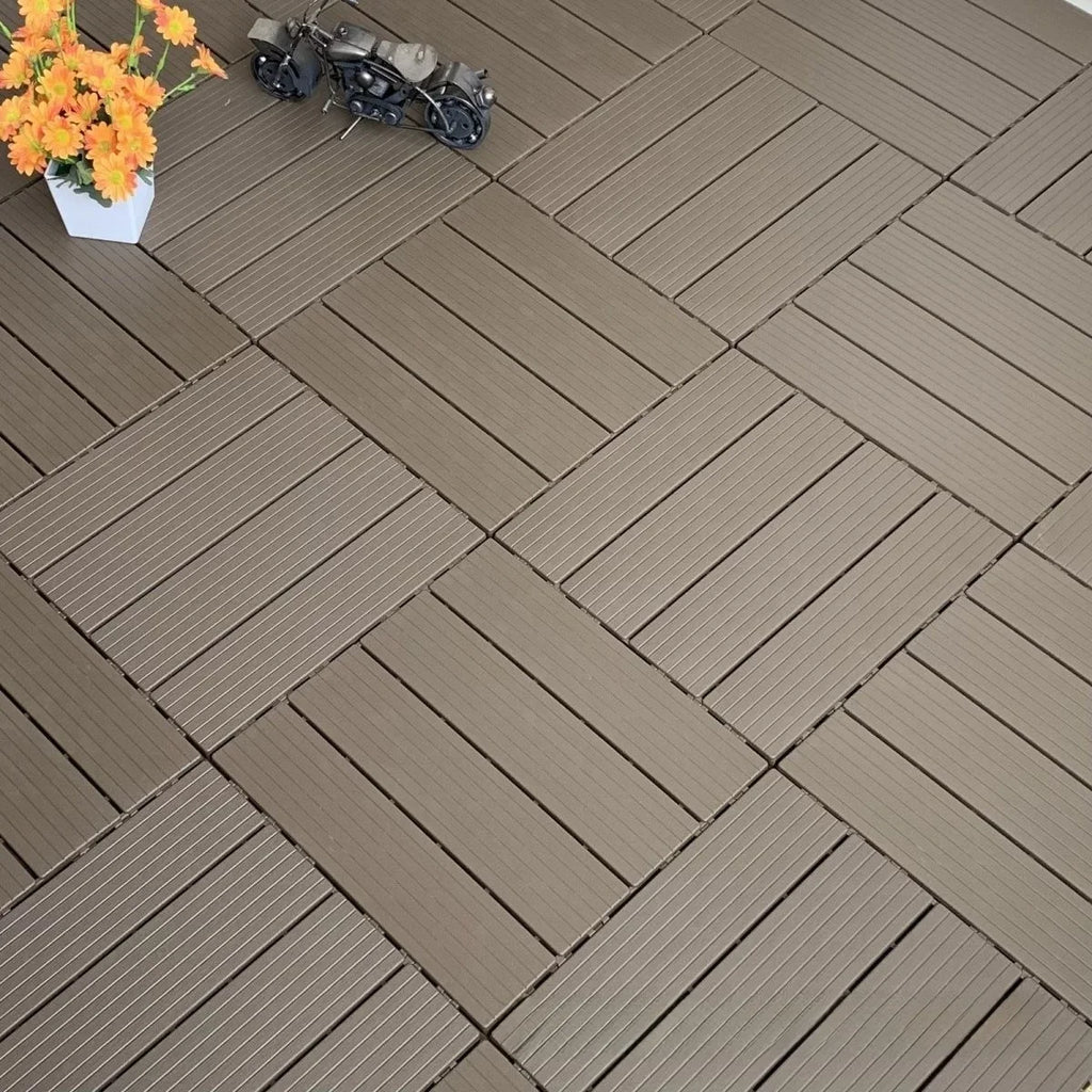 300mm Wood-Look Interlocking Deck Tiles