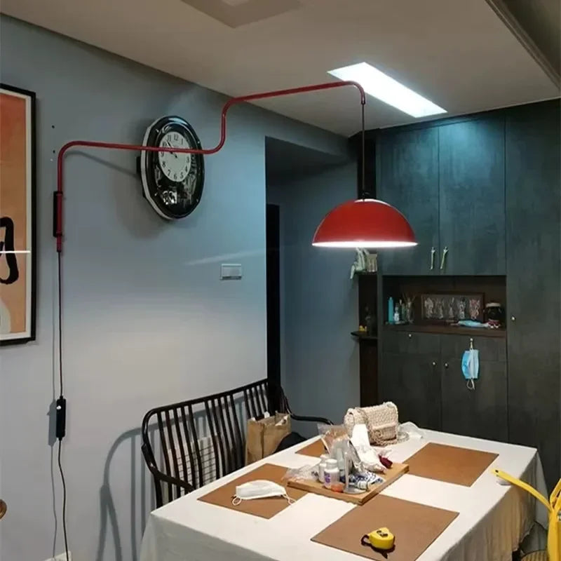 Rotary wall sconce design made of retractable luxury iron - view 5