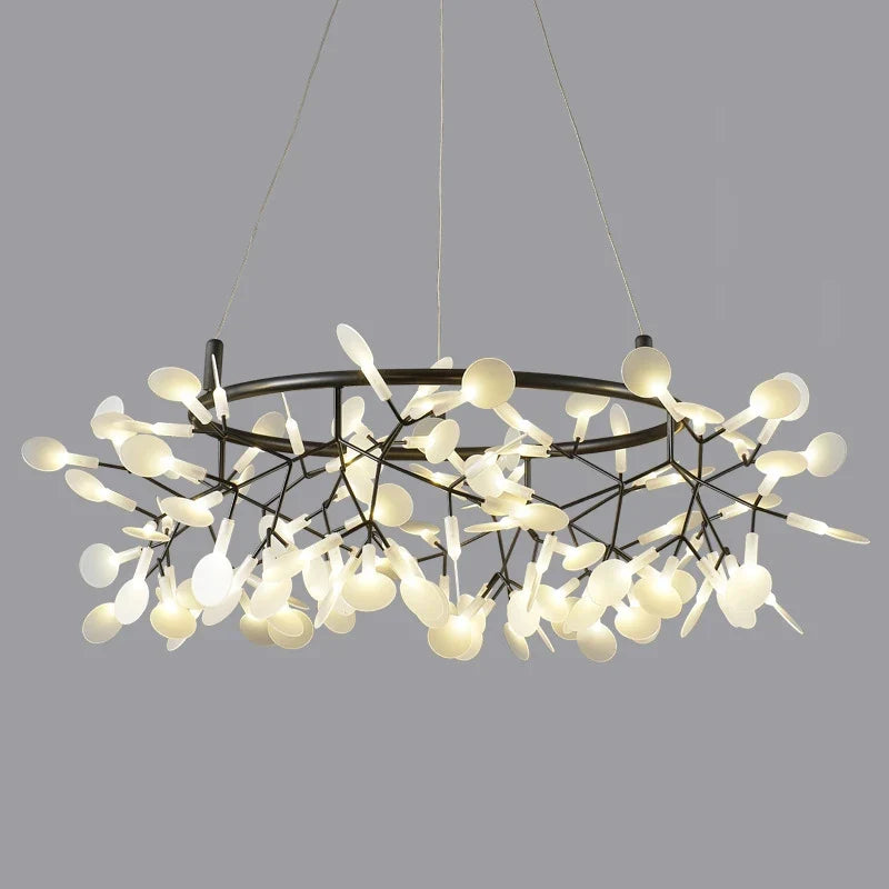 Creative LED chandelier in stainless steel and acrylic for interior decoration - view 5