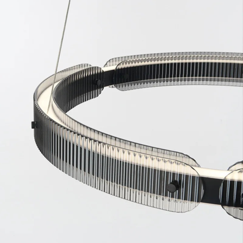Chandelier in smoked glass design modern decorative pendant light - view 6