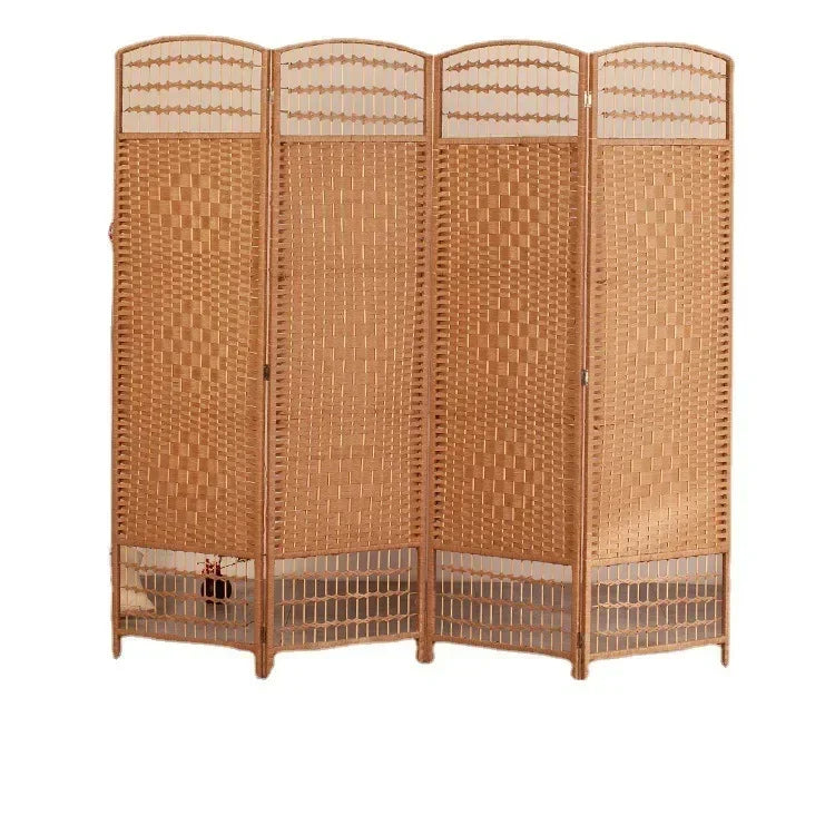 Rattan Baffle Screen, Antique Straw Handmade Living Room Partition Entrance Folding Screen, Restaurant Indoor Classical Screen - view 3