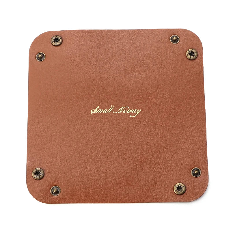 Leather Desk Storage Box, Multicolor Palette - Orange