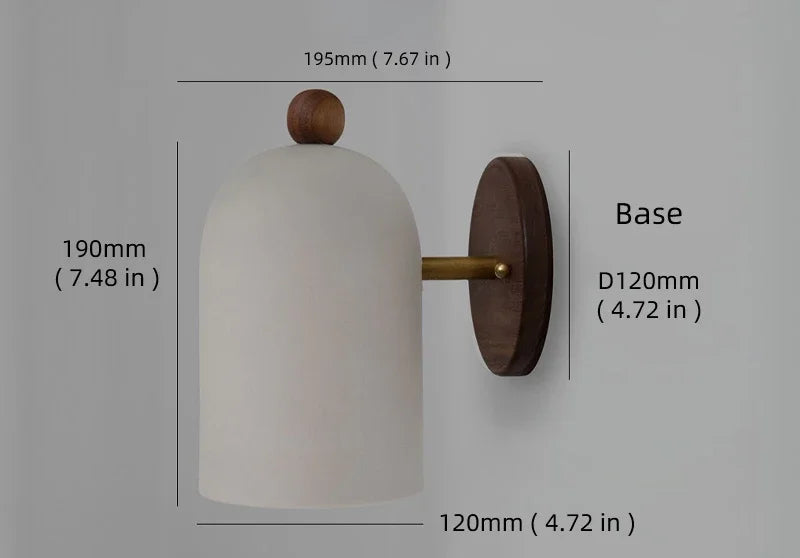 2024 Walnut Wood Iron, Simple Modern Wabi-sabi style, Wall Sconce for Bedroom, Bedside, Living, Dining Room, Corridor Aisle - C / Warm light 3000K