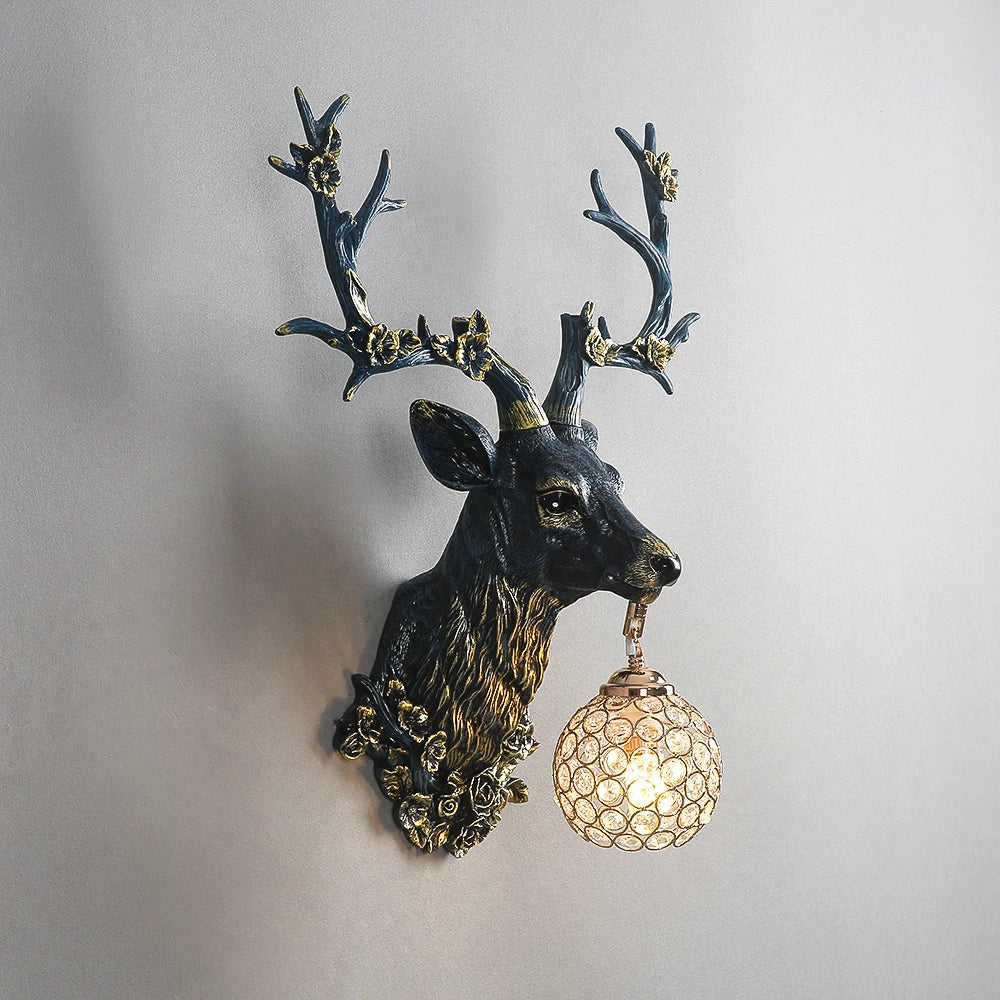 Wall sconce in deer design resin for modern interior decoration - view 3