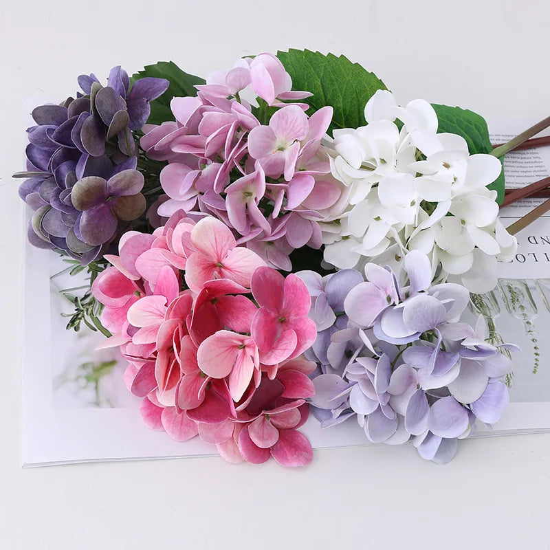 Artificial hortensia branch bouquet of decorative flowers