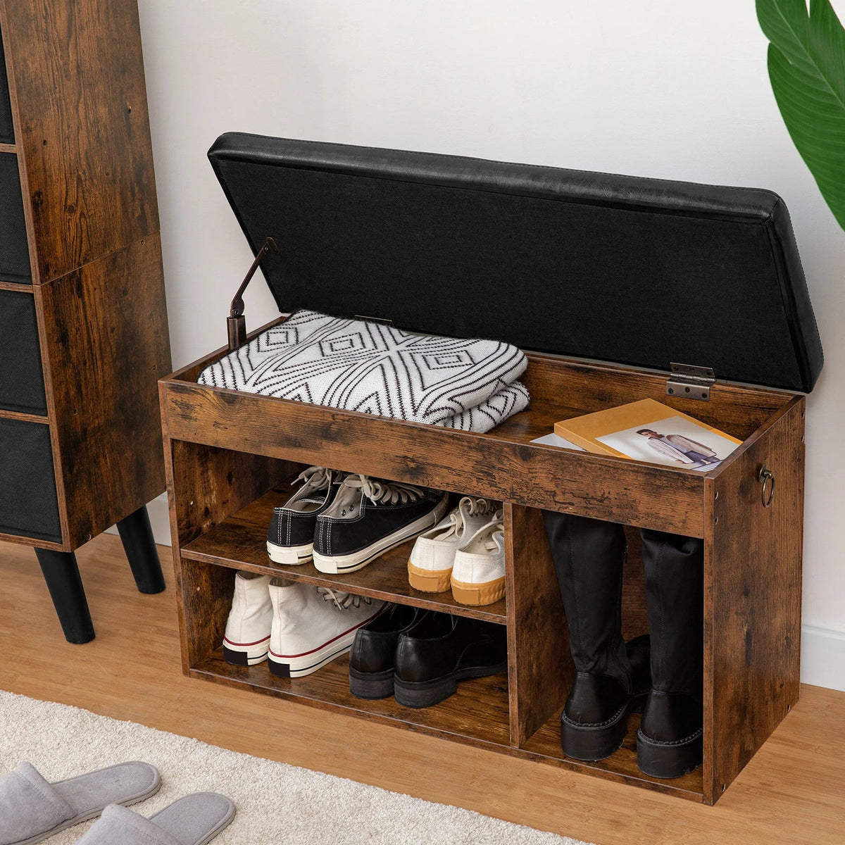 Shoe bench with comfortable storage and sitting - view 3