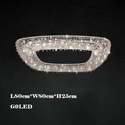 Decorative Crystal Chandelier for Interiors - Neutral light / L80cm C