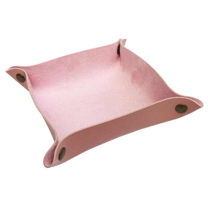 Decorative storage tray for jewelry and accessories - Pink S 20 x 20cm