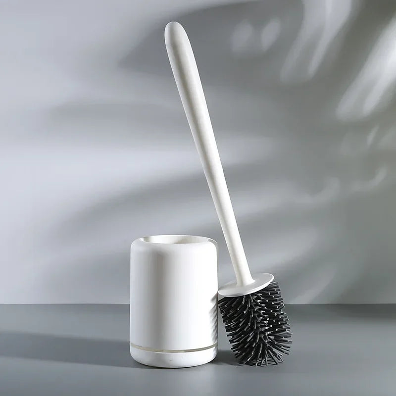 Wall wc brush with practical storage holder - Brosse TPR blanche